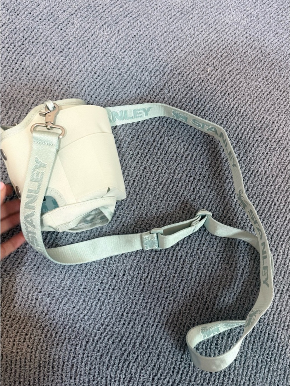 Stanley Mint Green Crossbody holder Bag with Branded Strap